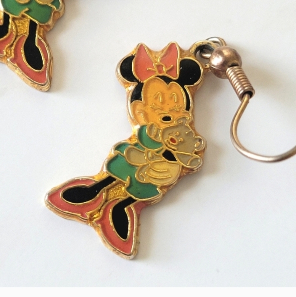Walt Disney Vintage Minnie Mouse Earrings - Picture 3 of 5
